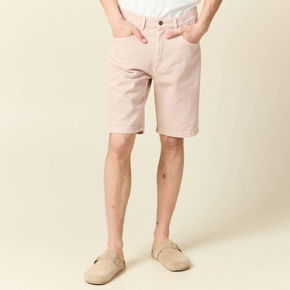 bermuda droit en jean rose homme Bermuda droit en jean rose homme