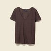 T-shirt éco-responsable marron femme