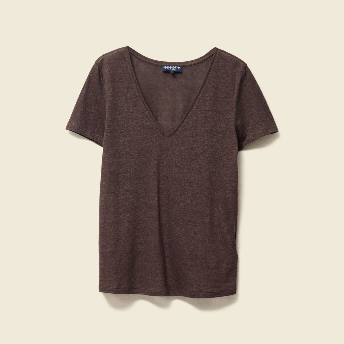T-shirt éco-responsable marron femme