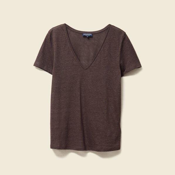t shirt eco responsable marron femme T-shirt éco-responsable marron femme