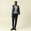 T-shirt en coton manches longues gris homme