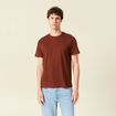 T-shirt éco-responsable marron cognac homme