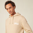 Sweat &agrave; capuche beige homme
