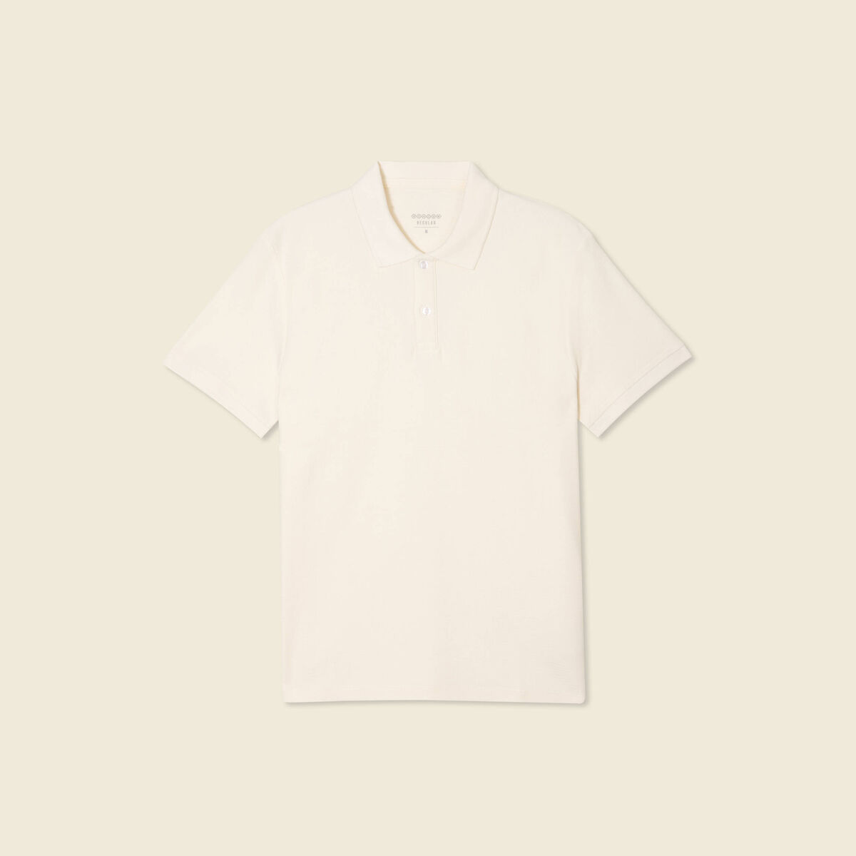 Polo manches courtes ecru homme