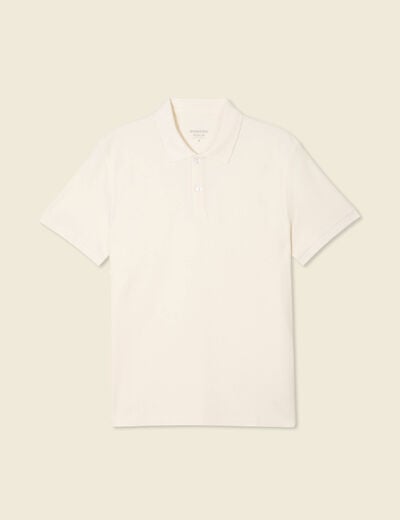 Polo manches courtes ecru homme