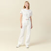 T-shirt manches courtes ecru femme