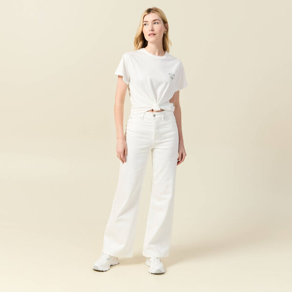 T-shirt manches courtes ecru femme