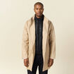 Trench mi-long col montant beige homme
