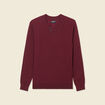 Pull manches longues rouge foncé homme