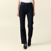 Jeans flare taille haute denim brut femme