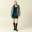 Robe sans manches en velours bleu canard femme