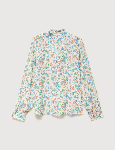 Blouse manches longues blanc femme