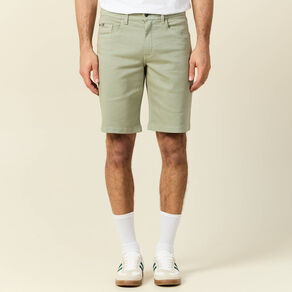 Bermuda droit 5 poches vert olive homme