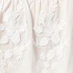 Chemise manches 3/4 brodée ecru femme