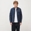 Surchemise droite manches longues denim brut homme