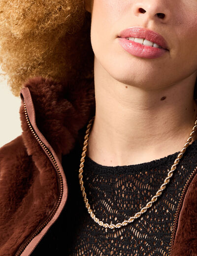 Collier couleur or femme
