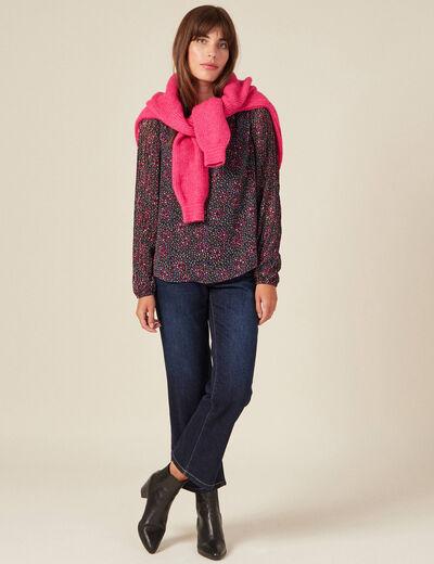 Blouse éco-responsable multicolore femme