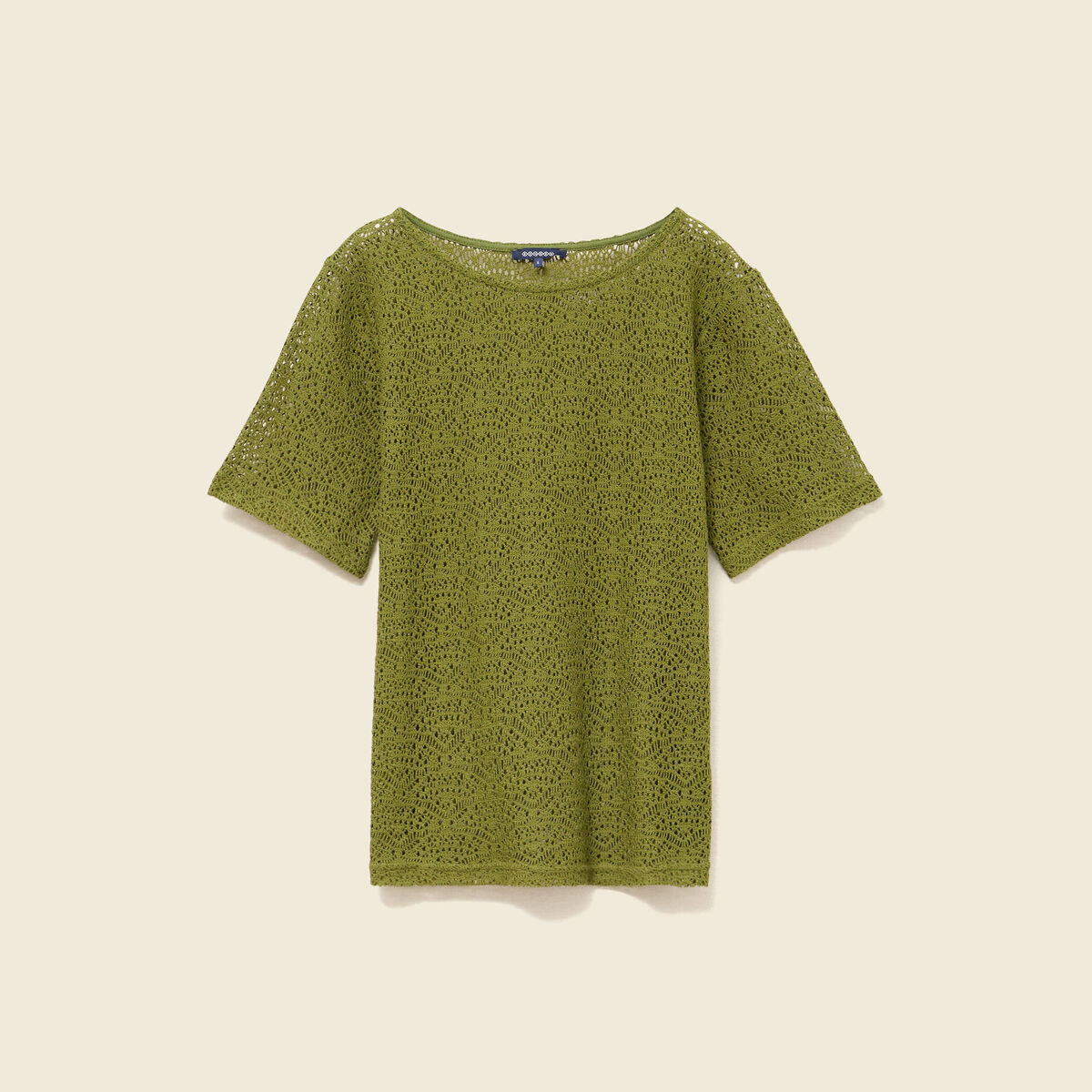 T-shirt manches courtes vert olive femme
