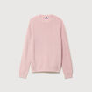 Pull droit col rond manches longues rose pastel homme
