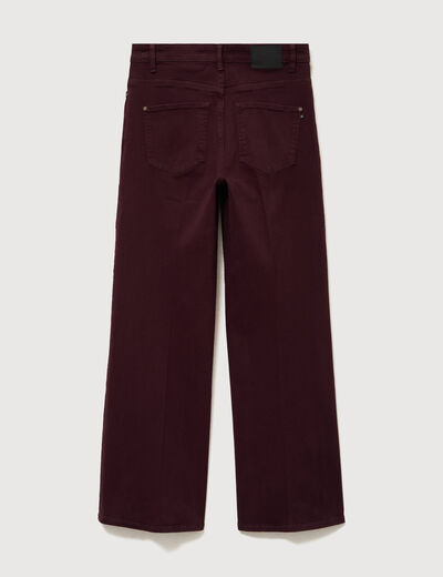 Jeans flare taille standard bordeaux femme