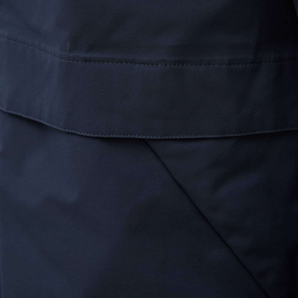 Blouson droit &agrave; capuche doubl&eacute; bleu marine homme
