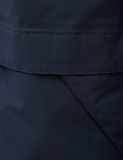 Blouson droit &agrave; capuche doubl&eacute; bleu marine homme