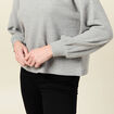 Sweat manches longues oversize gris femme