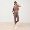 Leggings marron femme