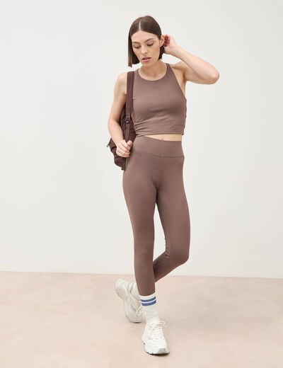 Leggings marron femme