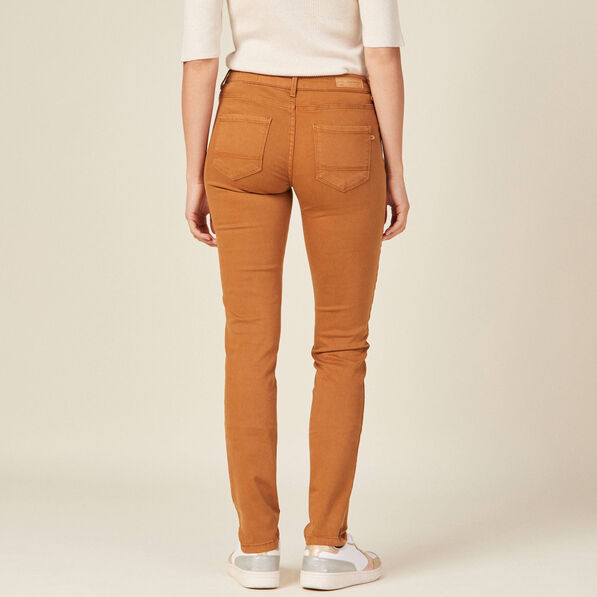 pantalon slim marron femme Pantalon slim marron femme