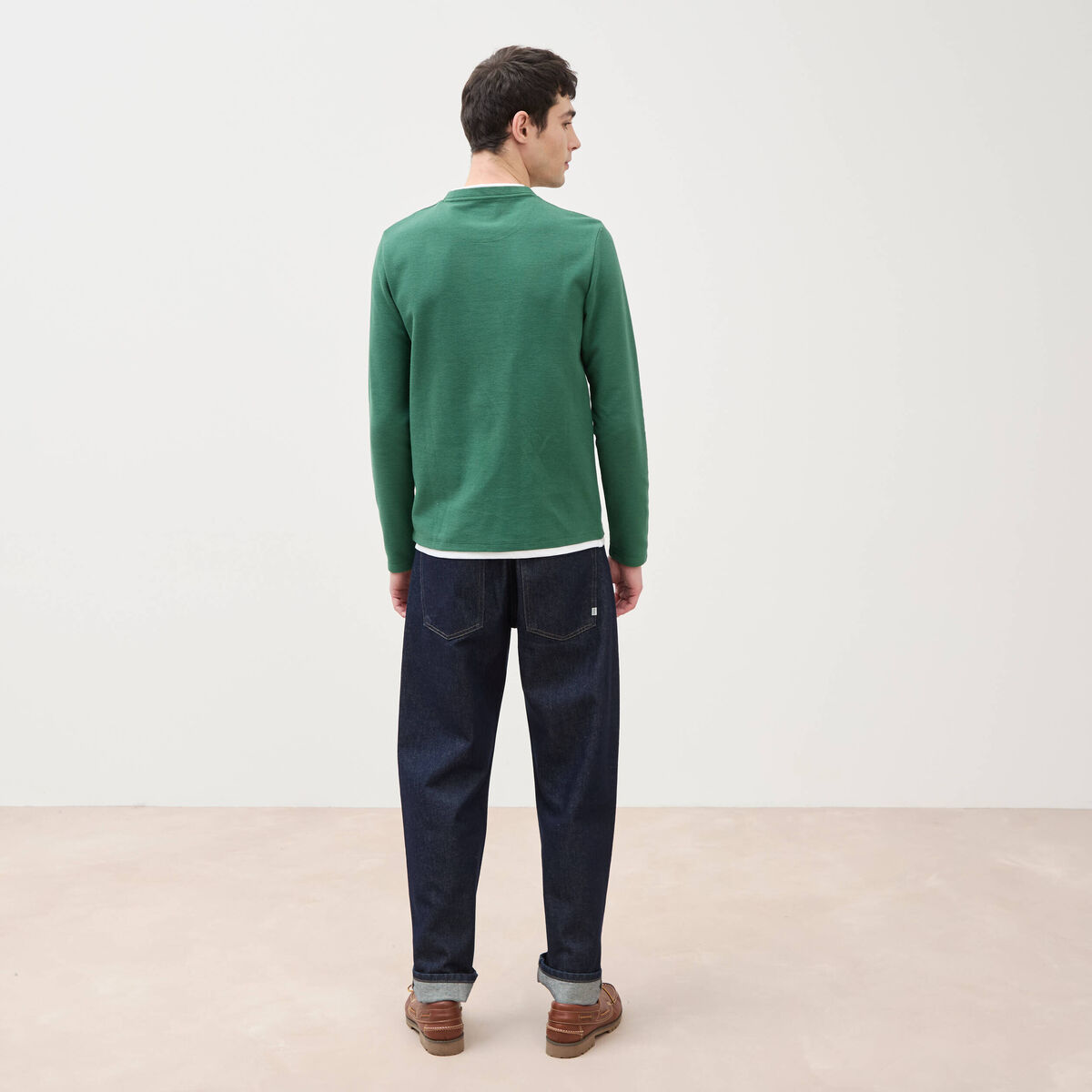 T-shirt manches longues vert homme