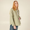 Veste droite avec poches vert kaki femme