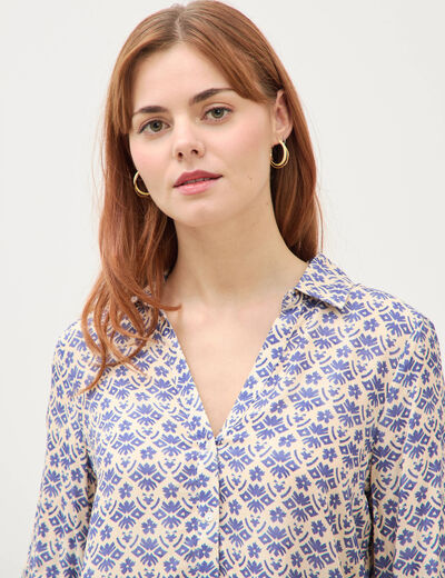 Blouse manches longues blanc femme