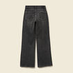 Jeans large taille haute denim snow gris femme