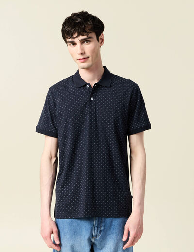 Polo éco-responsable bleu homme