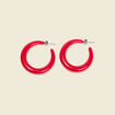 Boucles d'oreilles créoles rouge femme