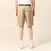 Bermuda droit cargo ceinture gris homme