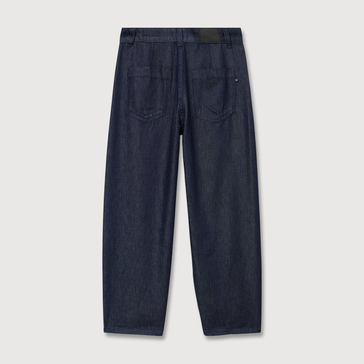 Jeans slouchy taille haute denim brut femme
