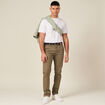 Pantalon chino straight vert kaki homme