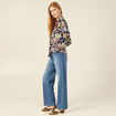Chemise manches longues multicolore femme