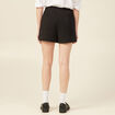 Jupe-short cargo avec boucle noir femme