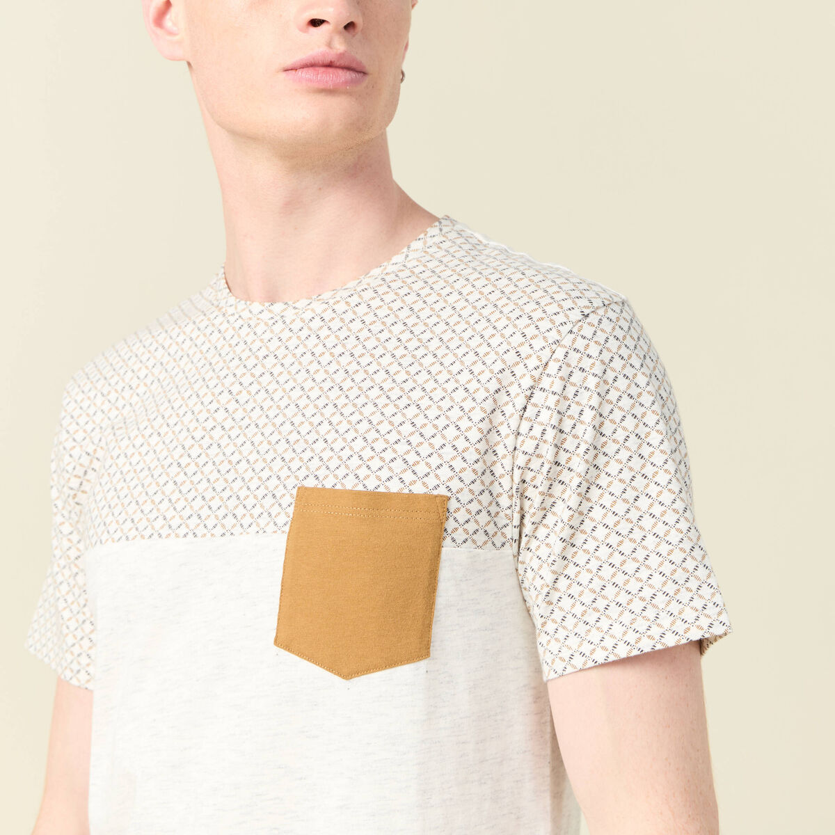 T-shirt manches courtes blanc homme