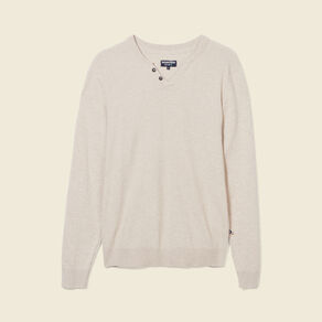 Pull manches longues beige homme