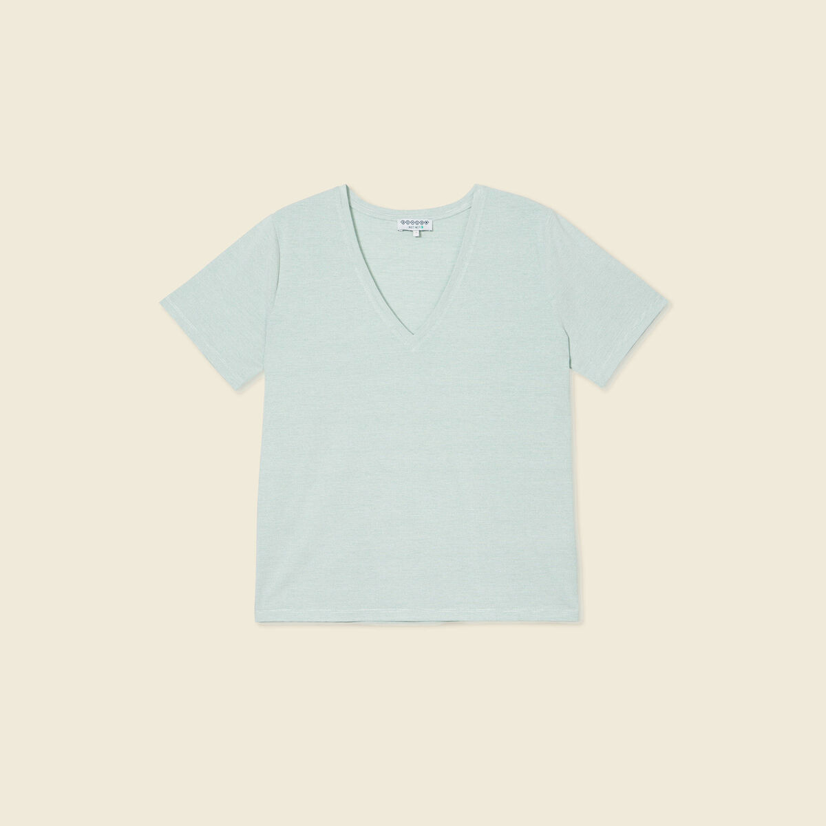 T-shirt manches courtes vert clair femme