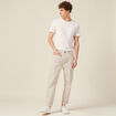 Jeans tapered 5 poches beige homme