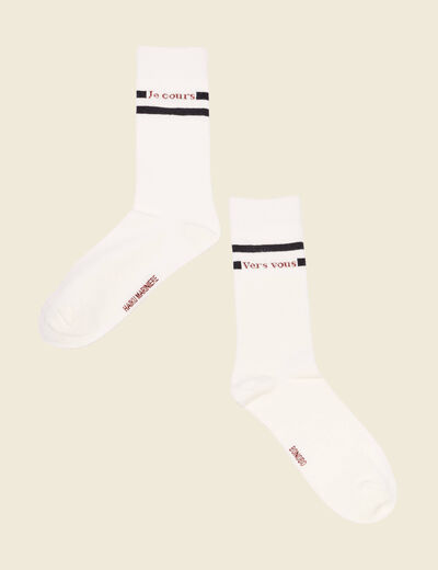 Chaussettes ecru homme