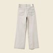 Jeans large taille haute denim gris clair femme