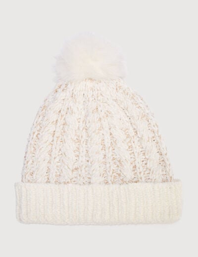Bonnet ivoire femme