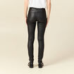 Tregging skinny denim noir enduit femme