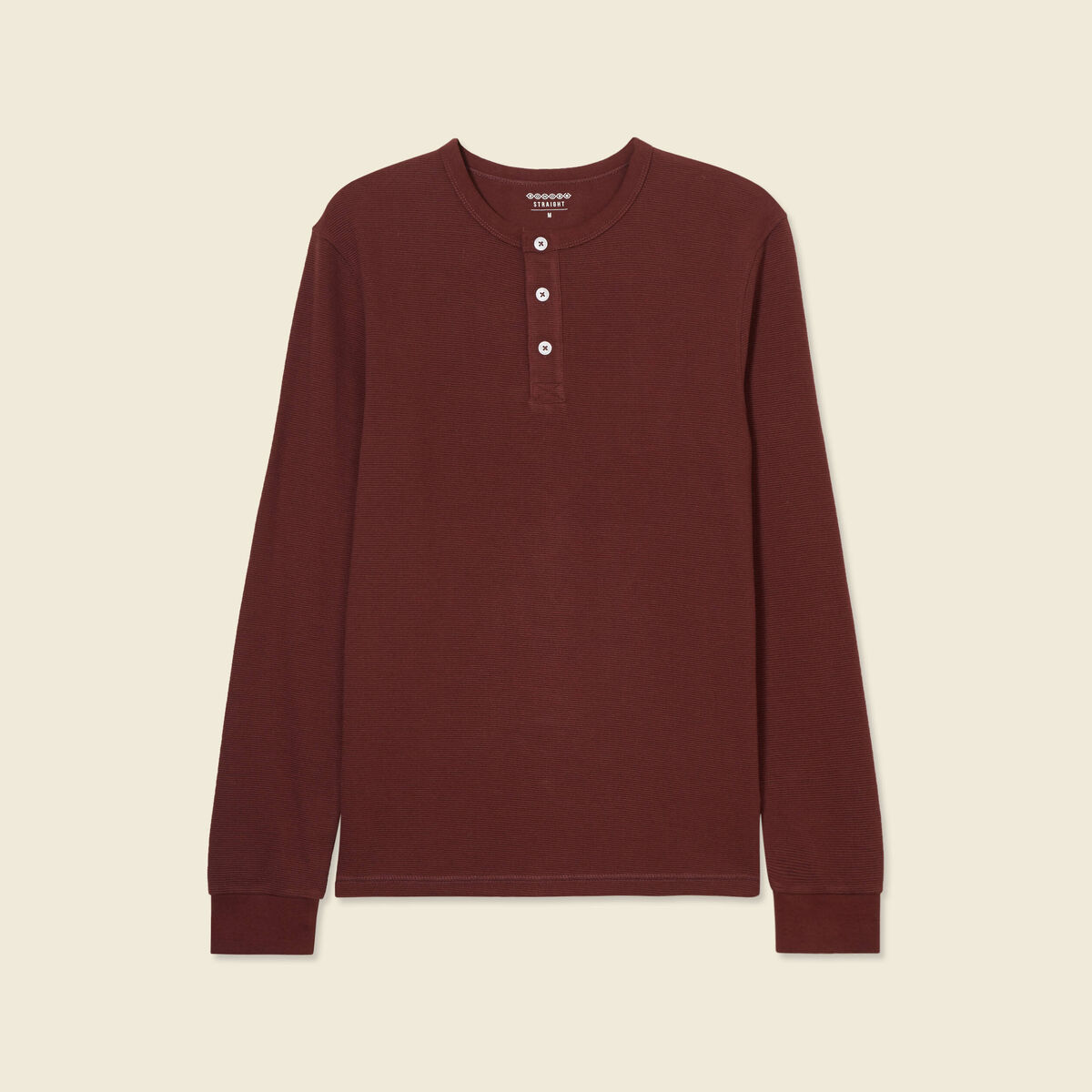 T-shirt manches longues bordeaux homme